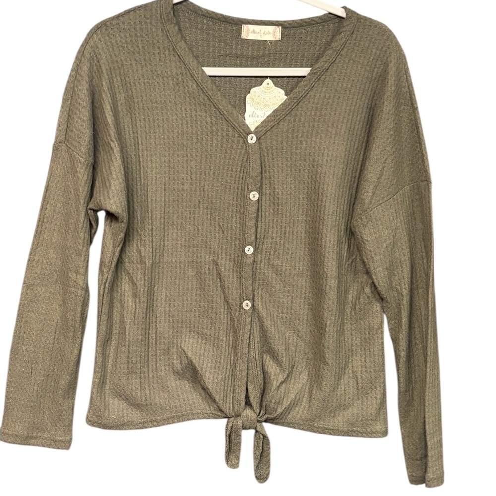 Altar'd State Olive Green Knit Cardigan Top Women’s Small NWT